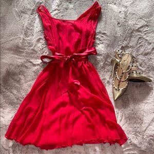 Stunning Red Sleeveless Calvin Klein Dress